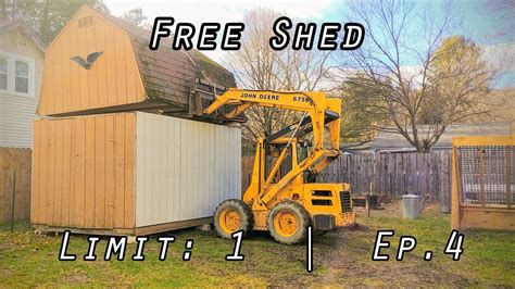 Moving shed with skid steer 